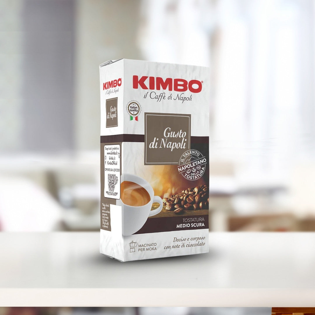 Kimbo - Gusto di Napoli - Ground Coffee for Moka Pot or Filtered Coffee