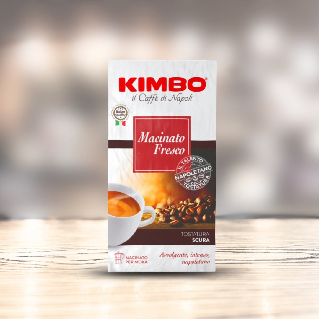 Kimbo - Macinato Fresco - Ground Coffee for Moka Pot or Filtered Coffee