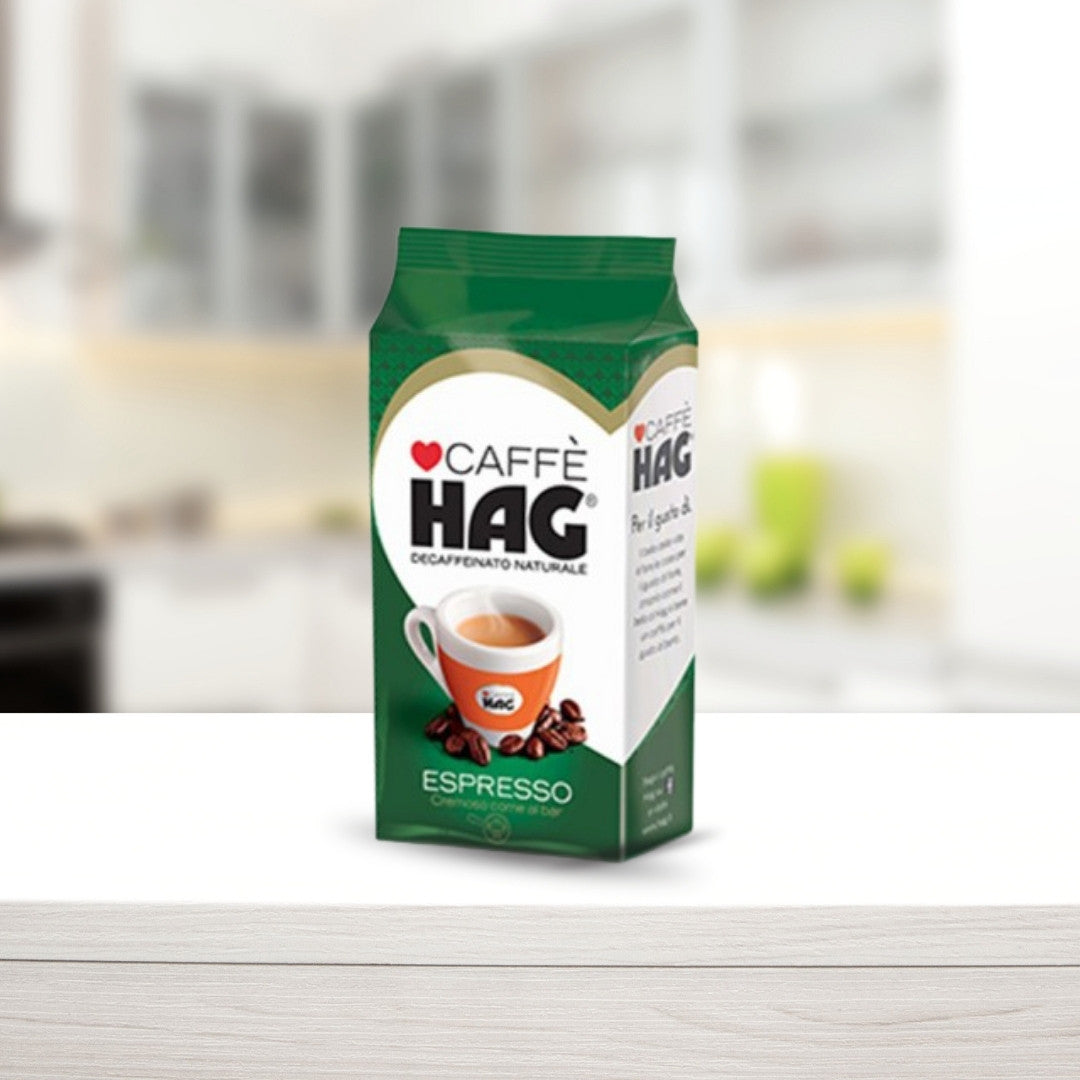 HAG Green Cafe - Coffee Decaf - Ground Coffee for Moka Pot or Filtered Coffee