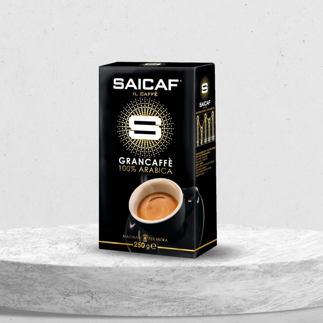 Saicaf - GranCafe 100% Arabica - Ground Coffee for Moka Pot or Filtered Coffee