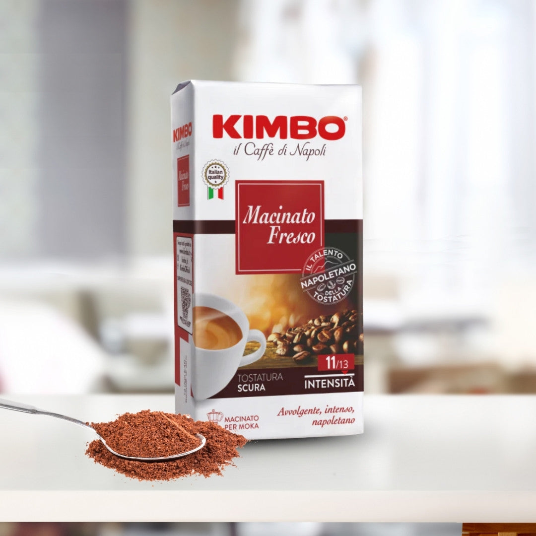 Kimbo - Macinato Fresco - Ground Coffee for Moka Pot or Filtered Coffee