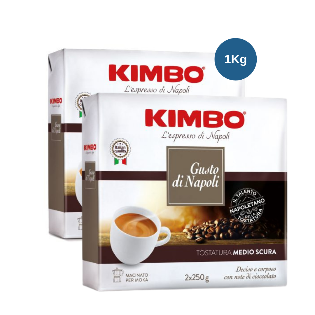 Kimbo - Gusto di Napoli - Ground Coffee for Moka Pot or Filtered Coffee