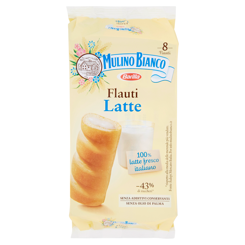 Mulino Bianco - Flauti Milk (280g) - Italian Supermarkets