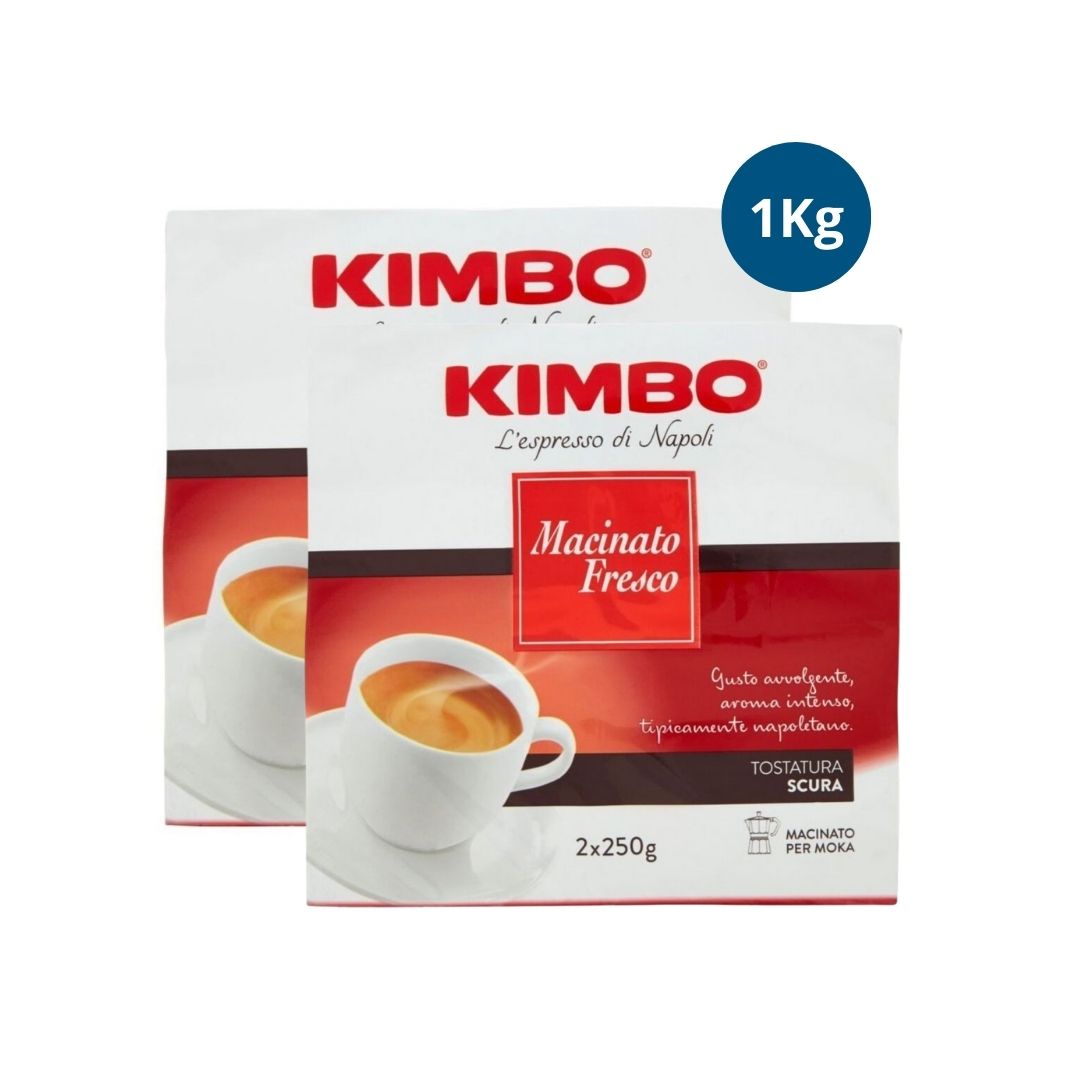 Kimbo - Macinato Fresco - Ground Coffee for Moka Pot or Filtered Coffee