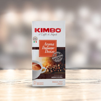 Kimbo- Aroma Italiano Deciso - Ground Coffee for Moka Pot or Filtered Coffee