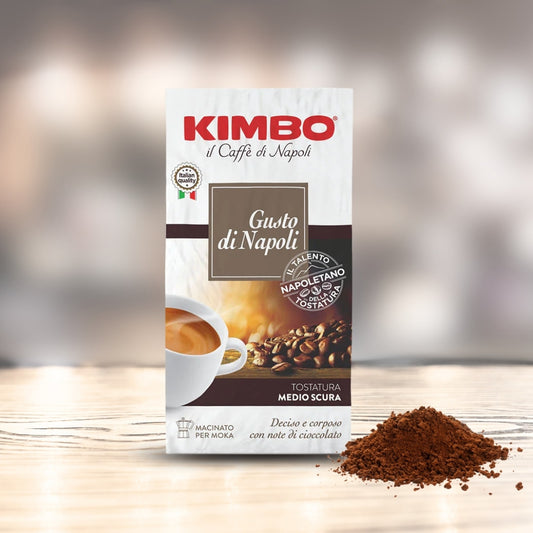 Kimbo - Gusto di Napoli - Ground Coffee for Moka Pot or Filtered Coffee