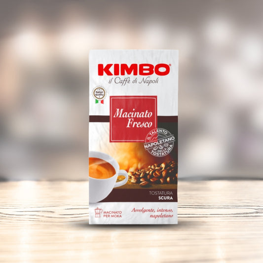 Kimbo - Macinato Fresco - Ground Coffee for Moka Pot or Filtered Coffee