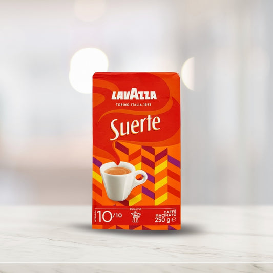 Lavazza - Suerte 10/10 - Ground Coffee for Moka Pot or Filtered Coffee