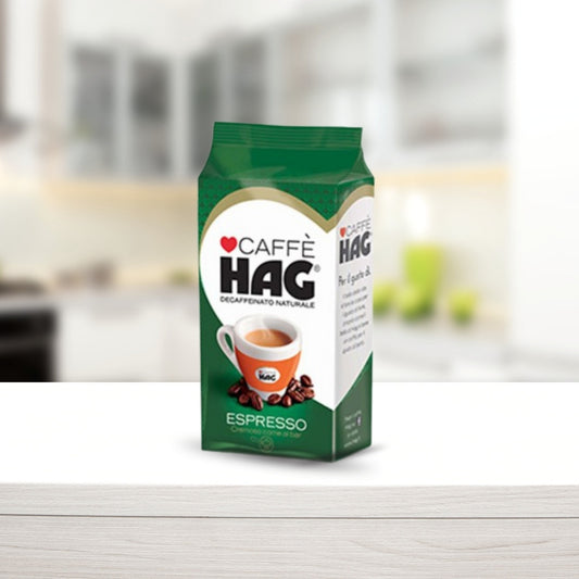 HAG Green Cafe - Coffee Decaf - Ground Coffee for Moka Pot or Filtered Coffee