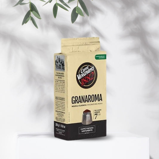 Caffe Vergnano 1882 - GranAroma - Ground Coffee for Moka Pot or Filtered Coffee