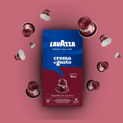 Lavazza - Crema e Gusto Ricco 12/13 - Capsules compatible with Nespresso™ Original