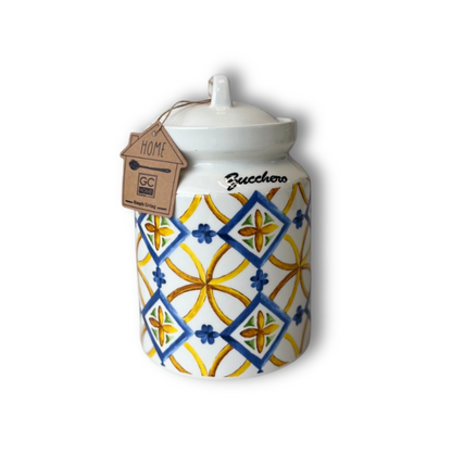 Ceramic Kitchen Sugar Jar Sugar - Terra d'Amuri