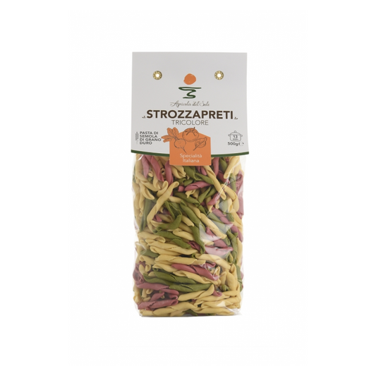 Agricola del Sole - Strozzapreti Tricolor durum wheat semolina Pasta (500g)