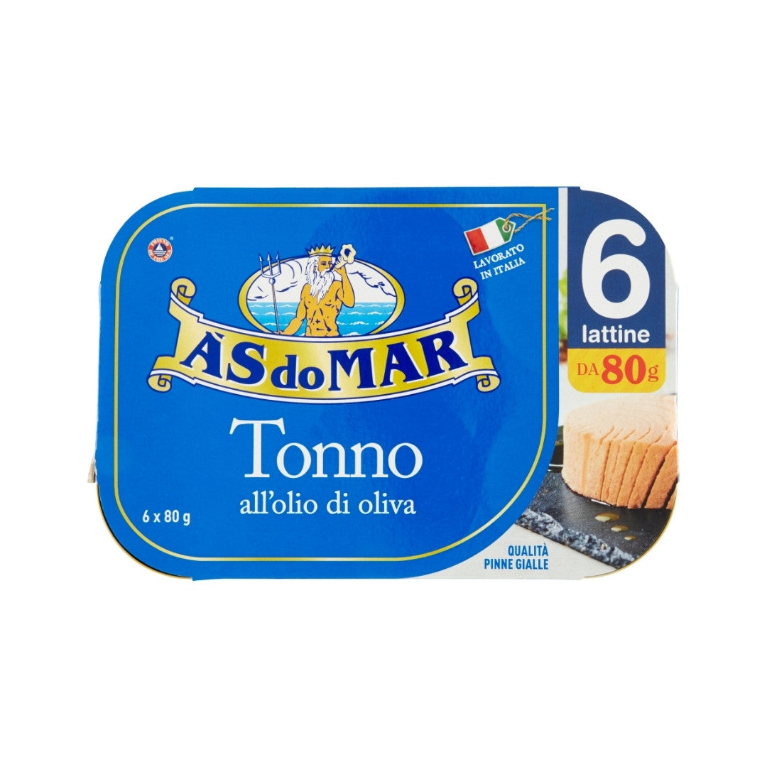 Asdomar - Tuna in Olive Oil (8x80g) - Italian Supermarkets