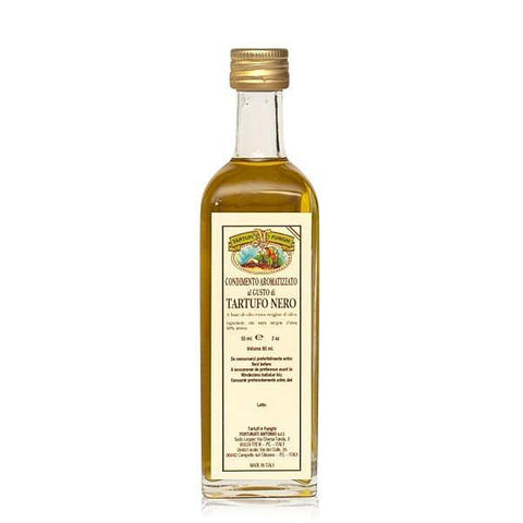 Black Truffle Extra Virgin Olive Oil is made with 100% extra virgin olive oil and contains no colouring agents, preservatives, or gluten. Oil is made in Umbria by an Italian producer Fortunati Antonio with only natural ingredients delivered in the UK by an online grocery store Trendico.