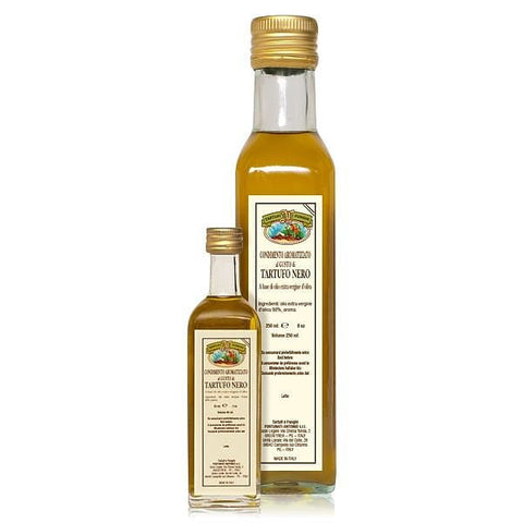 Black Truffle Extra Virgin Olive Oil is made with 100% extra virgin olive oil and contains no colouring agents, preservatives, or gluten. Oil is made in Umbria by an Italian producer Fortunati Antonio with only natural ingredients delivered in the UK by an online grocery store Trendico.